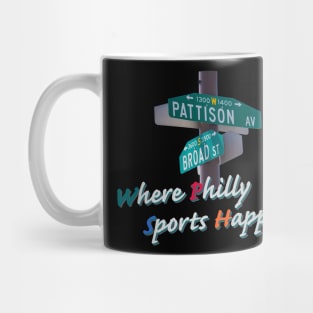 Broad and Pattison where Philly Sports Happen Mug